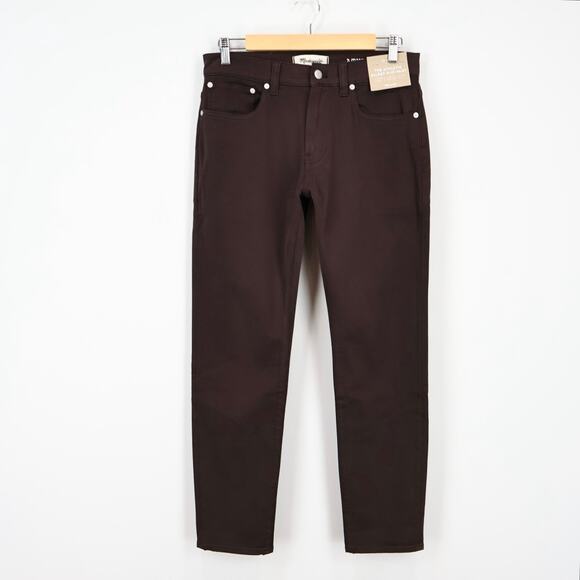 NWT Madewell Men's The Athletic Allday Slim Pant Dark Carob Brown Size 30 X 30 - Picture 3 of 10